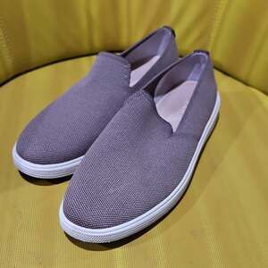 Rothy's Men's Brown Knit Slip-On Casual Shoes Round Toe Rubber Sole US 10